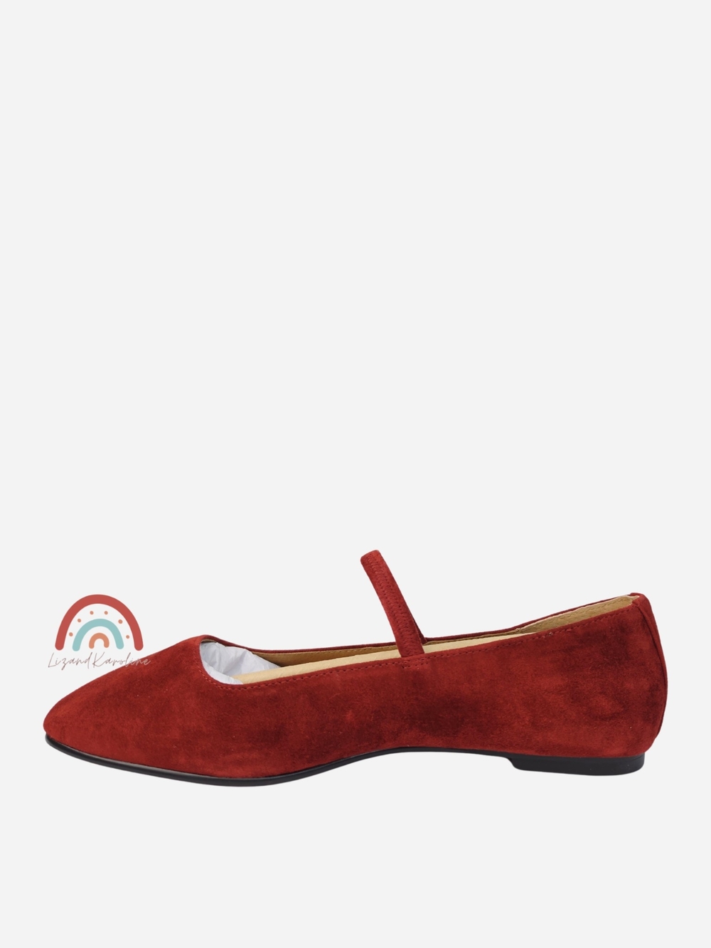 New! Madewell Greta Ballet Ruby Port Leather Suede Flats 9 - Picture 7 of 14
